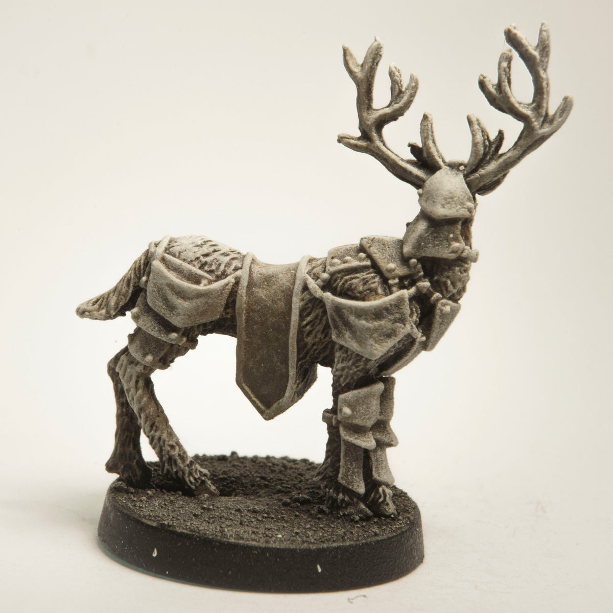 Primed pewter Reindeer miniature, 35mm tall