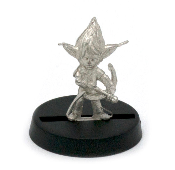 Unpainted pewter Gnome Boy miniature, 19mm tall