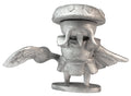 Unpainted pewter Mushroom with Maple Blade miniature, 25mm tall