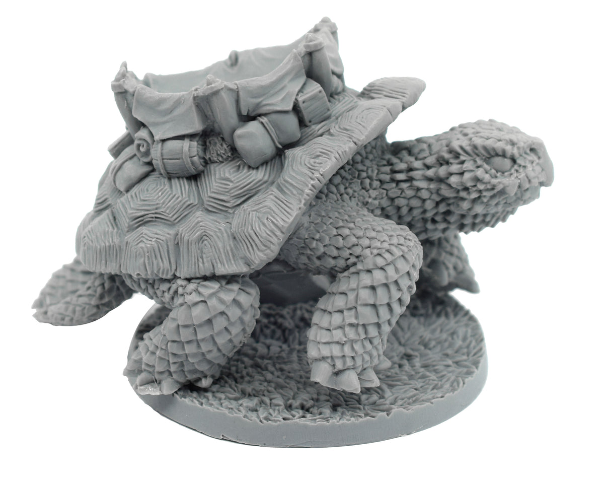 Unpainted resin Great Tortoise miniature, 57mm tall