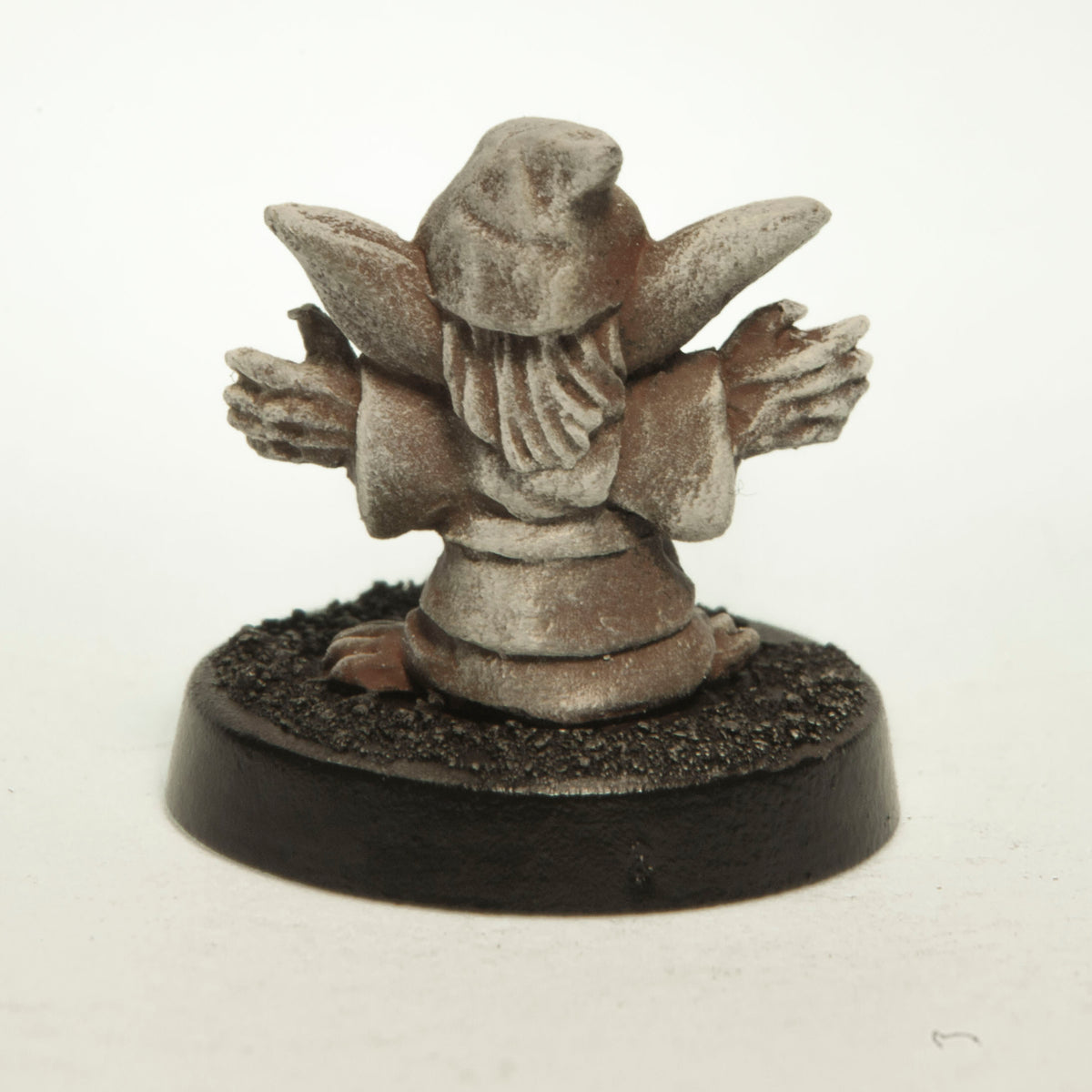 Primed pewter Minimage miniature, 16mm tall, another view