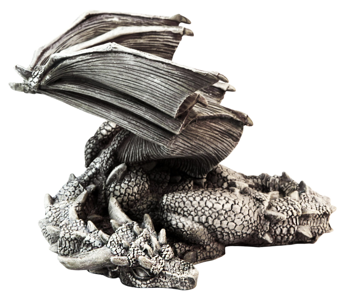 Unpainted resin Reclining Dragon miniature, 100mm