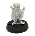 Unpainted pewter Halfling Apprentice miniature, 21mm tall, another view