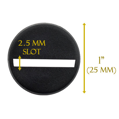 Pack of 10 Slotted Miniature Bases, 25mm, another view