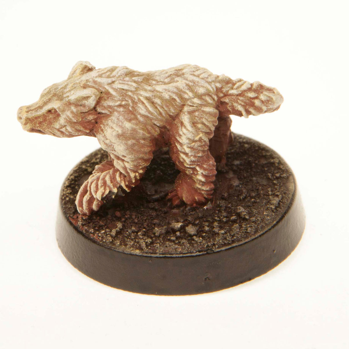 Primed pewter Badger miniature, 11mm tall