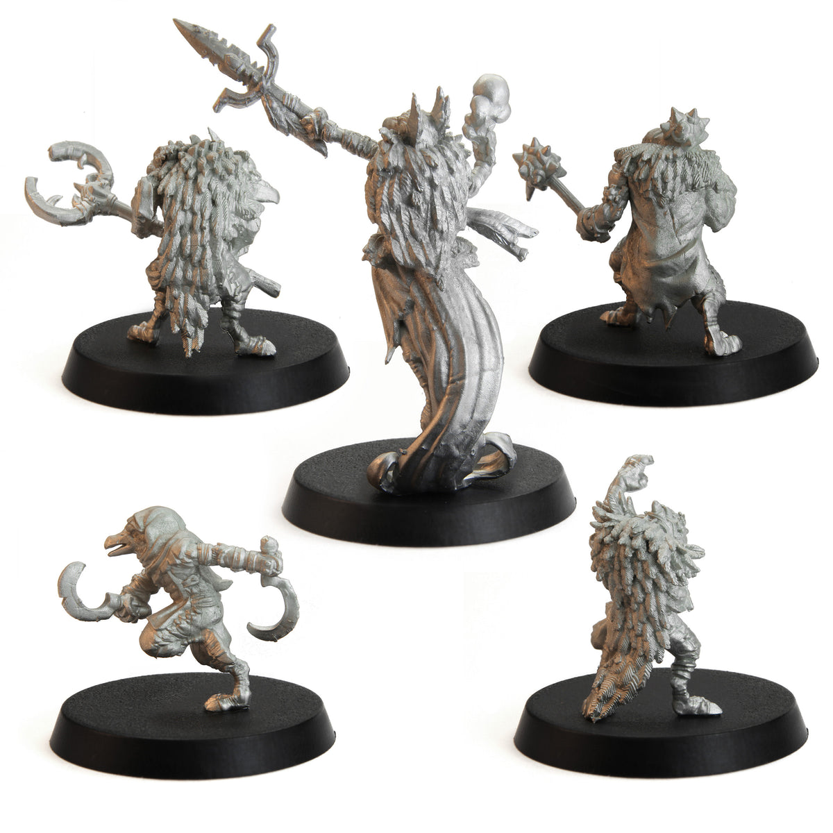 Tytantroll Kenku Set, 28mm Scale, unpainted pewter miniatures, another view