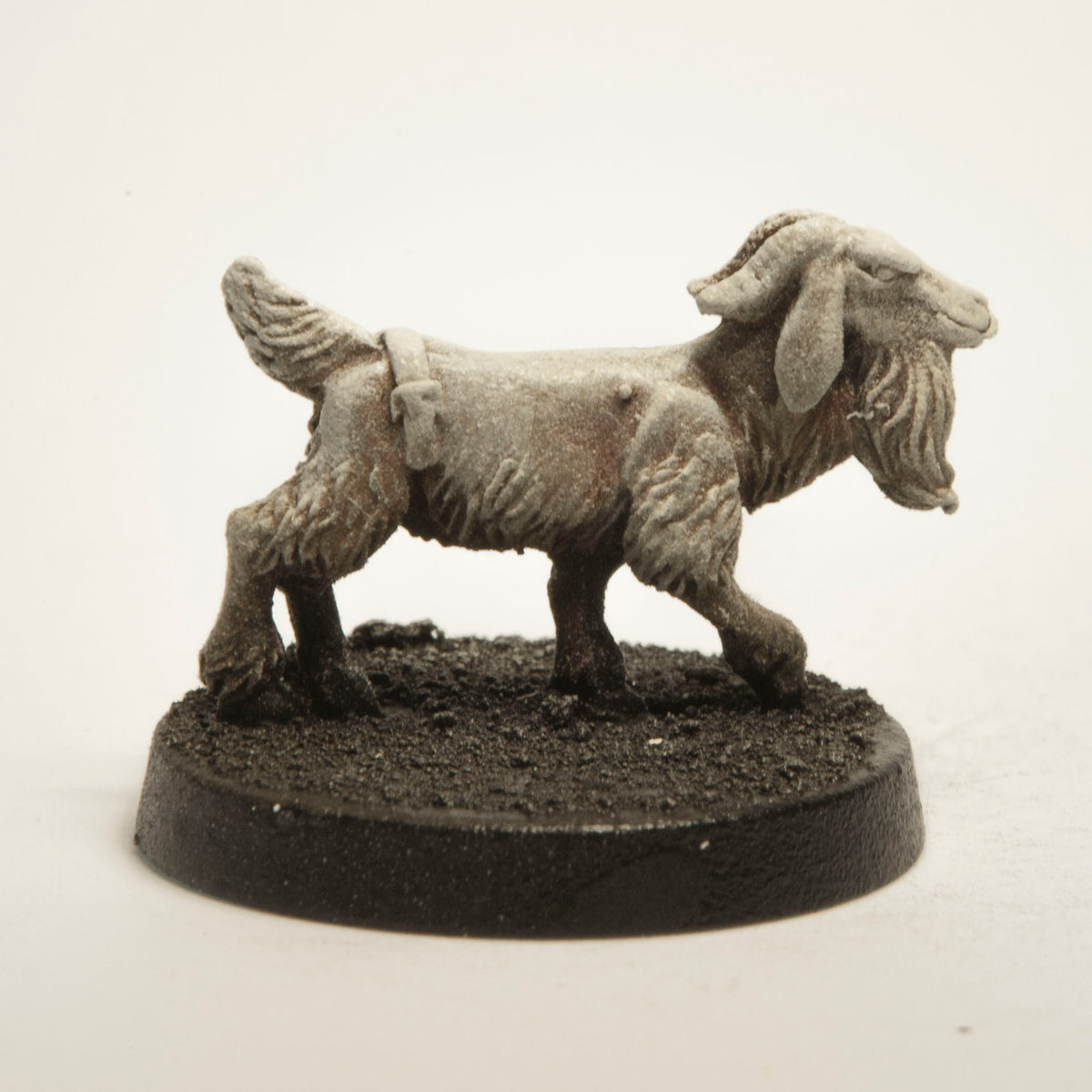 Primed pewter Goat miniature, 16mm tall, another view