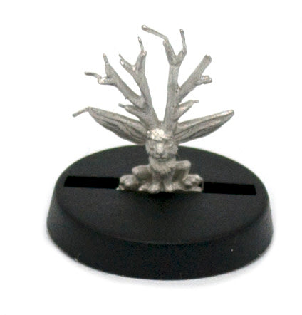 Unpainted pewter Jackalope miniature, 15mm tall