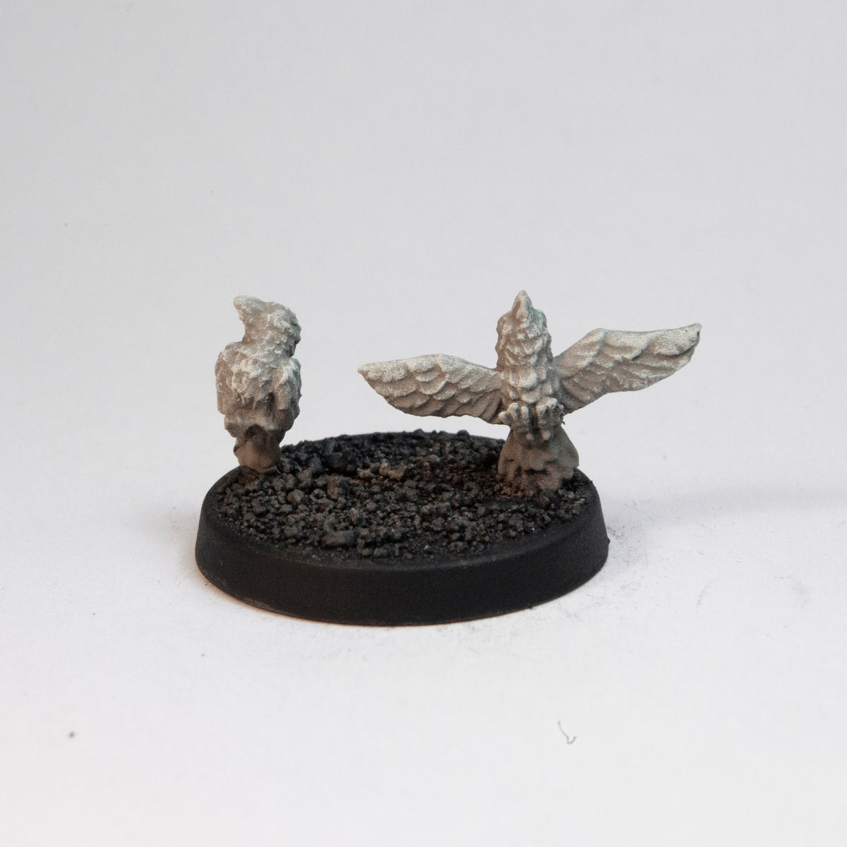 Primed pewter 2 Crows Sprue miniature, 12mm tall