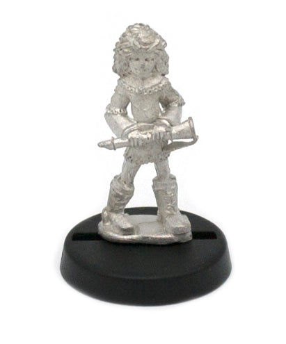 Unpainted pewter Elf Girl miniature, 25mm tall, another view