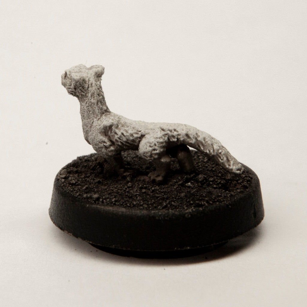 Primed pewter Another Ferret miniature, 10mm tall, another view