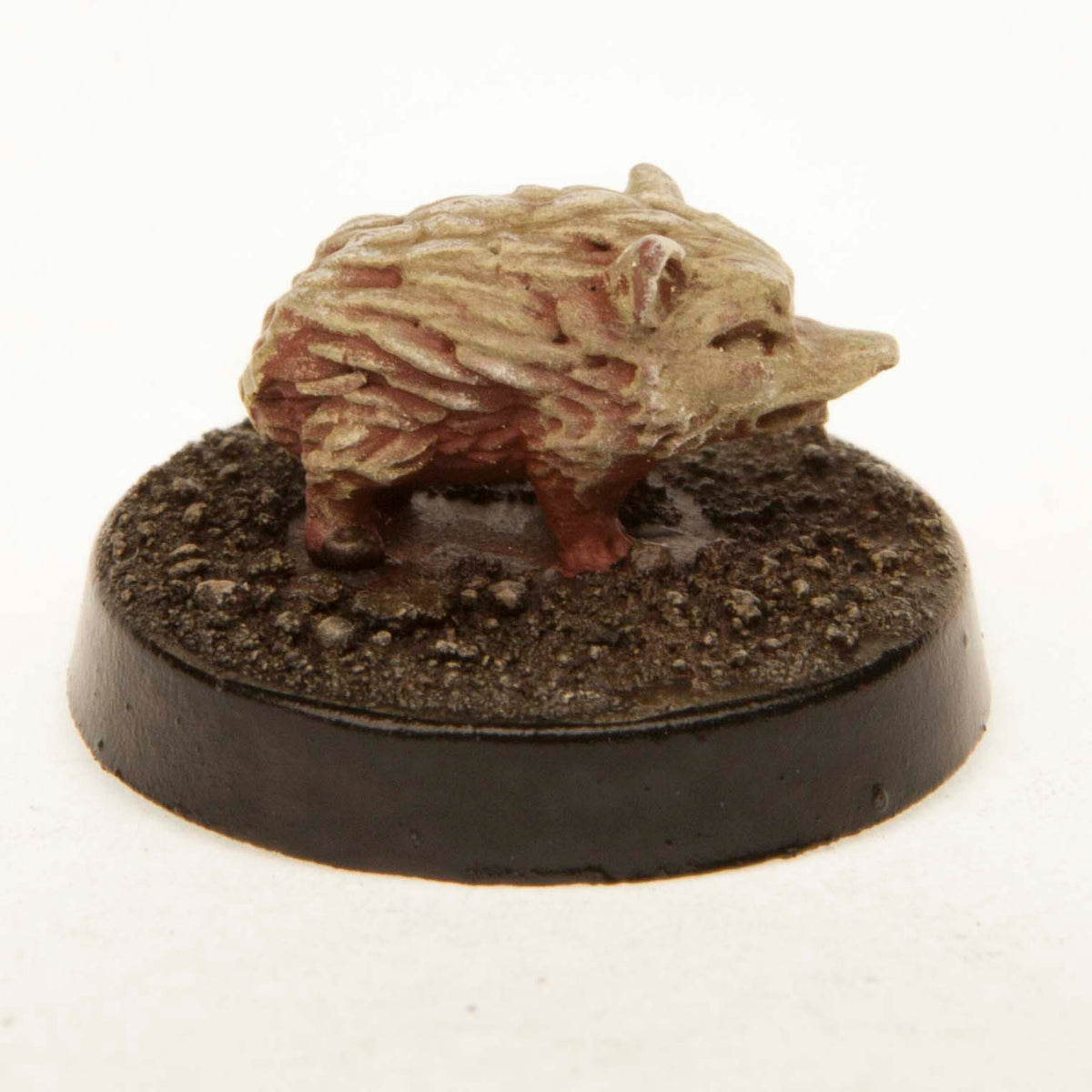 Primed pewter Hedgehog miniature, 7mm tall, another view