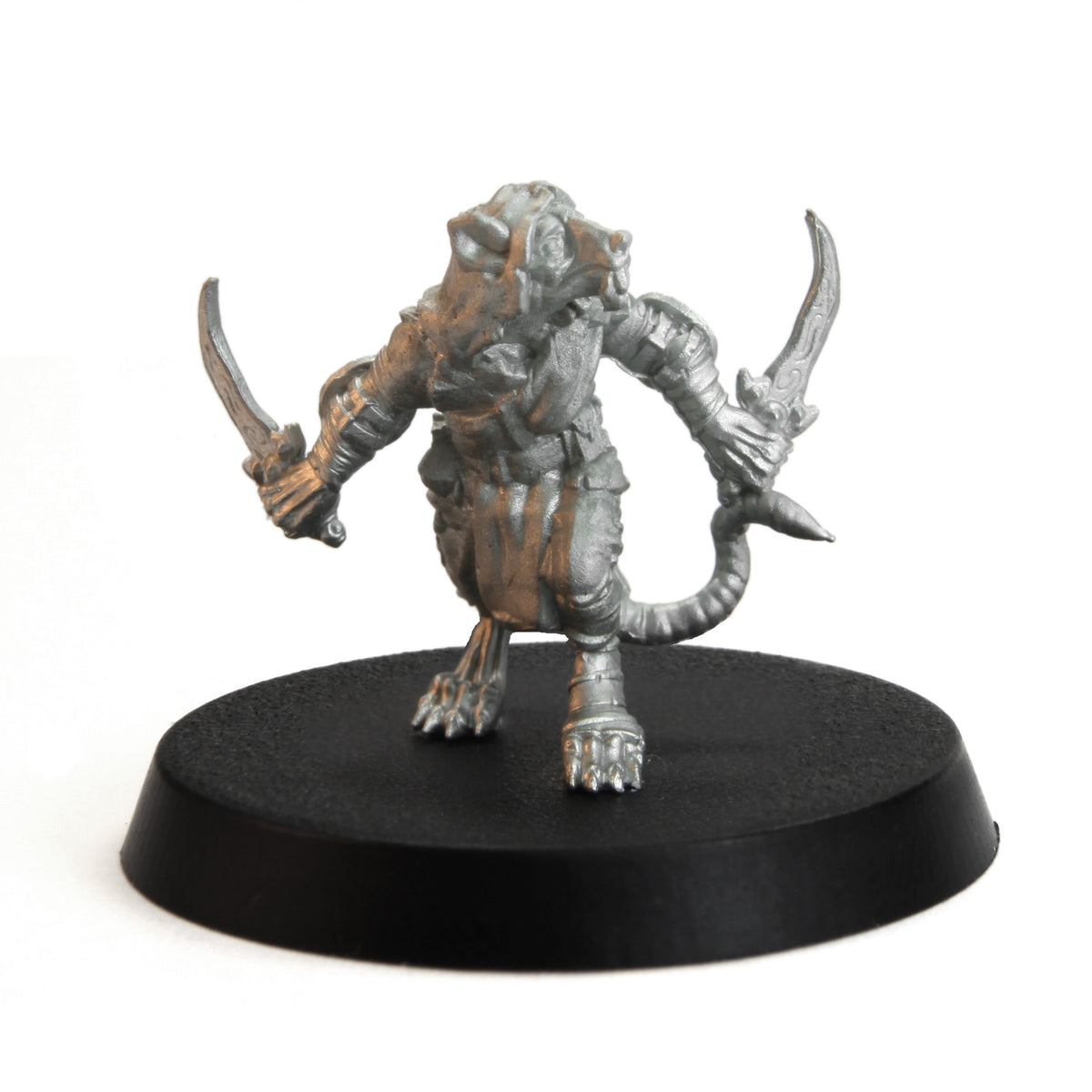 Unpainted pewter Tytantroll Ratman Thief miniature, 26mm tall