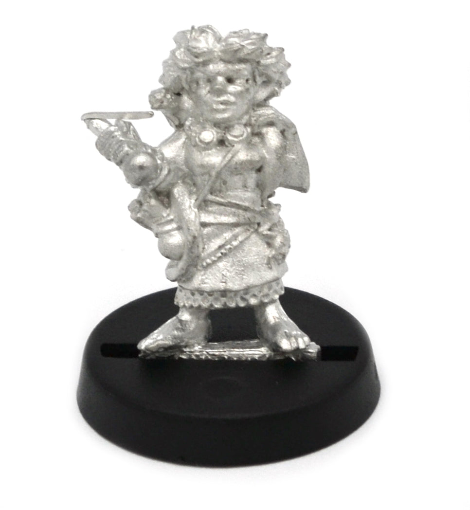 Unpainted pewter Halfling Potion Maker miniature, another view