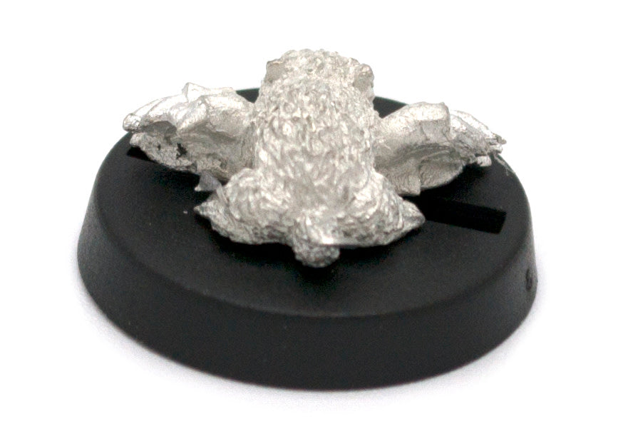 Unpainted pewter Mole miniature, 5mm tall, another view