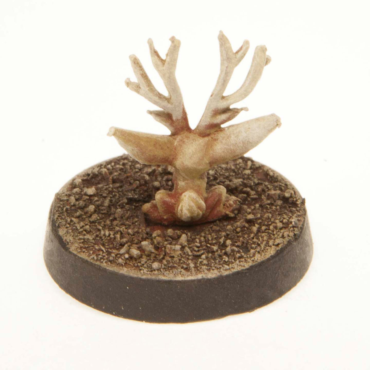 Primed pewter Jackalope miniature, 15mm tall, another view