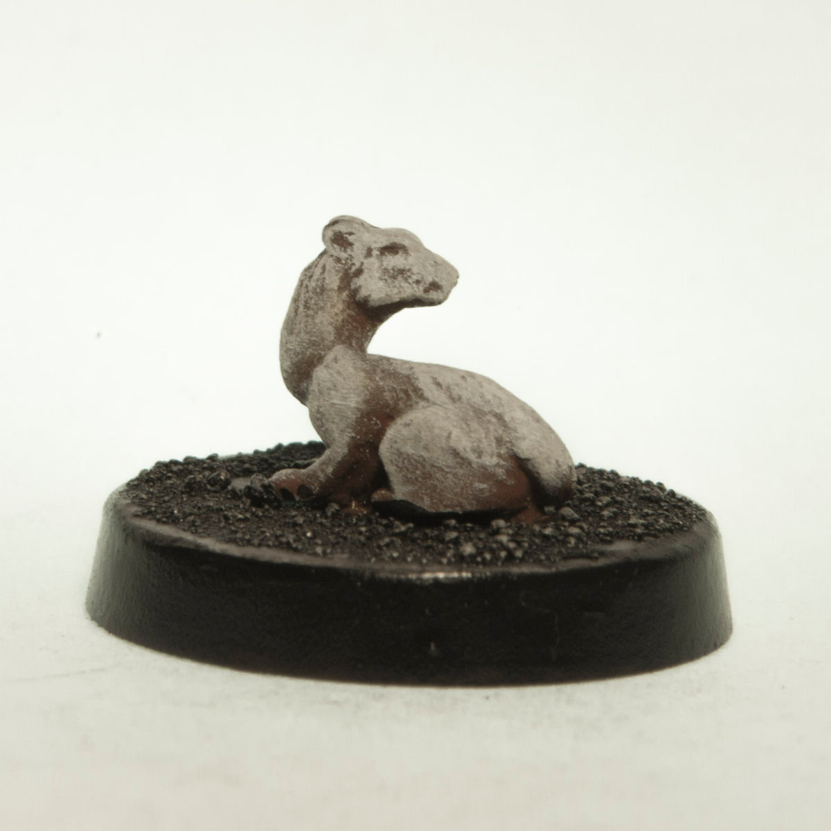 Primed pewter Ferret miniature, 8mm tall, another view