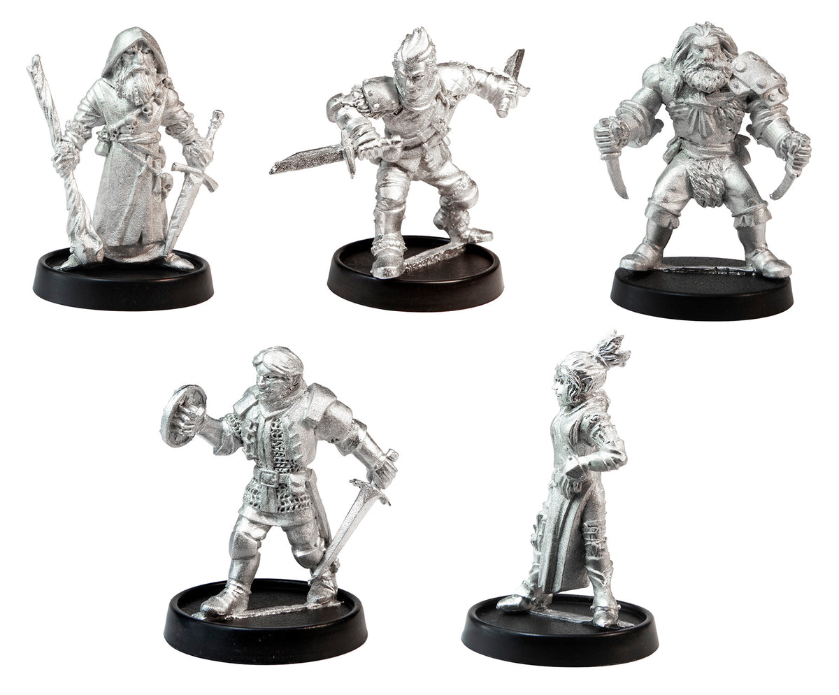 Stonehaven Adventurers 2020 - 5 Piece Weasel Sven's Scavengers Set, unpainted pewter miniatures