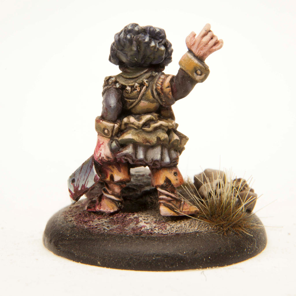 Dwarf Witch miniature, painted example (ships unpainted), another view