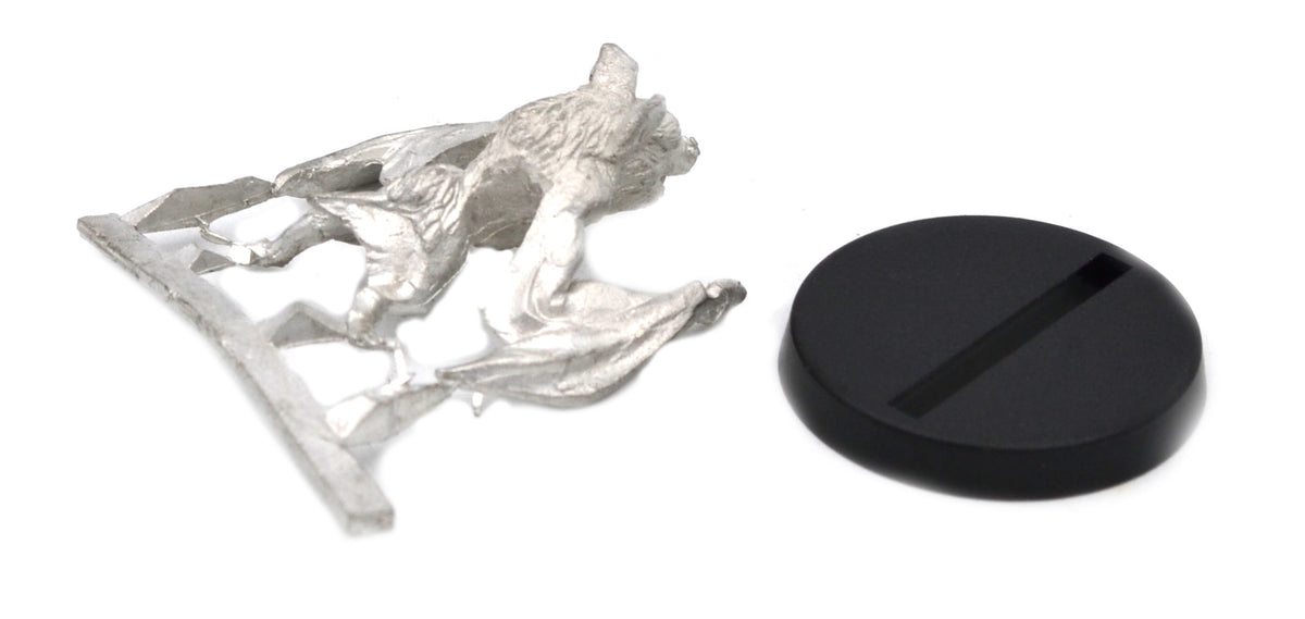 Unpainted pewter Bat miniature, 15mm tall, another view