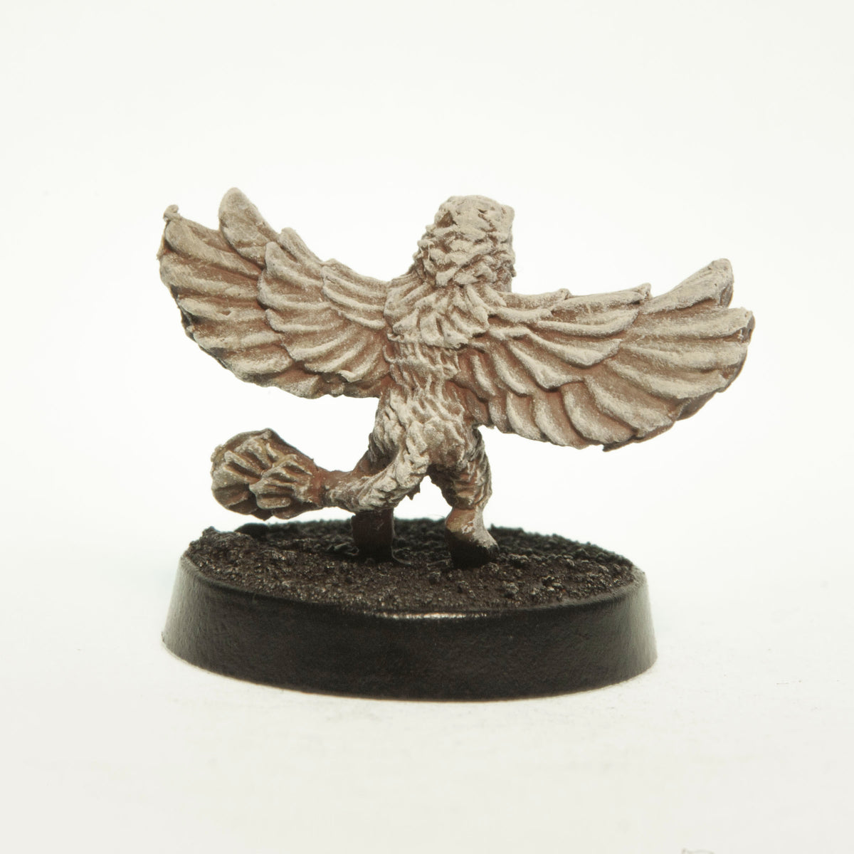 Primed pewter Gryphon Chick miniature, 14mm tall, another view