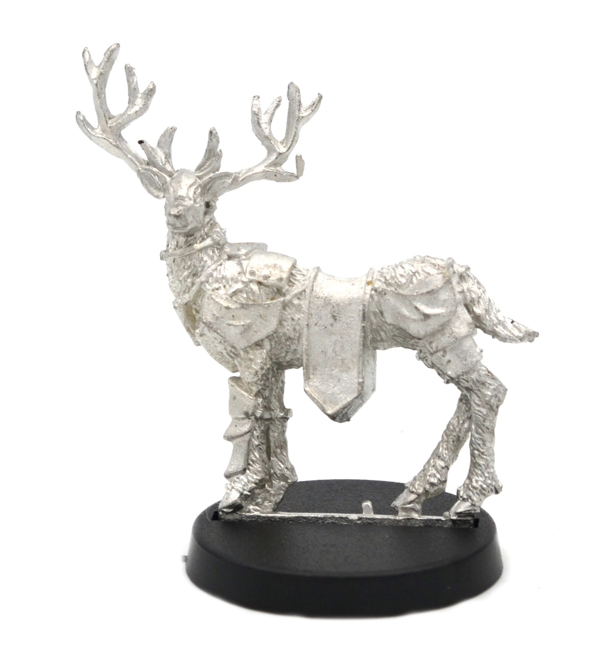 Unpainted pewter Reindeer miniature, 35mm tall