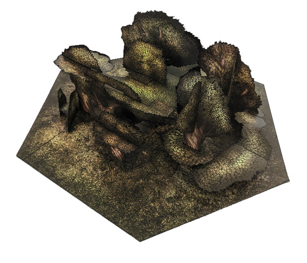 Forest Pop-Up Terrain, printable paper terrain for 28mm miniatures, another view