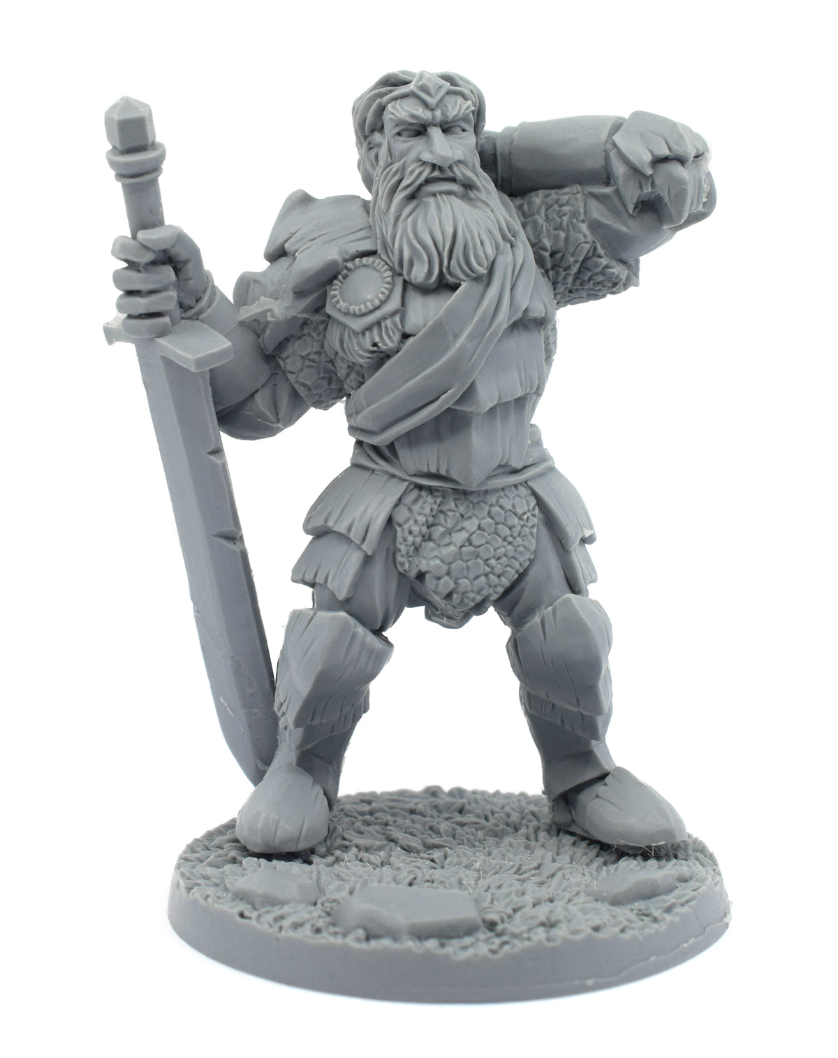 Unpainted resin Storm Giant miniature, 92mm tall
