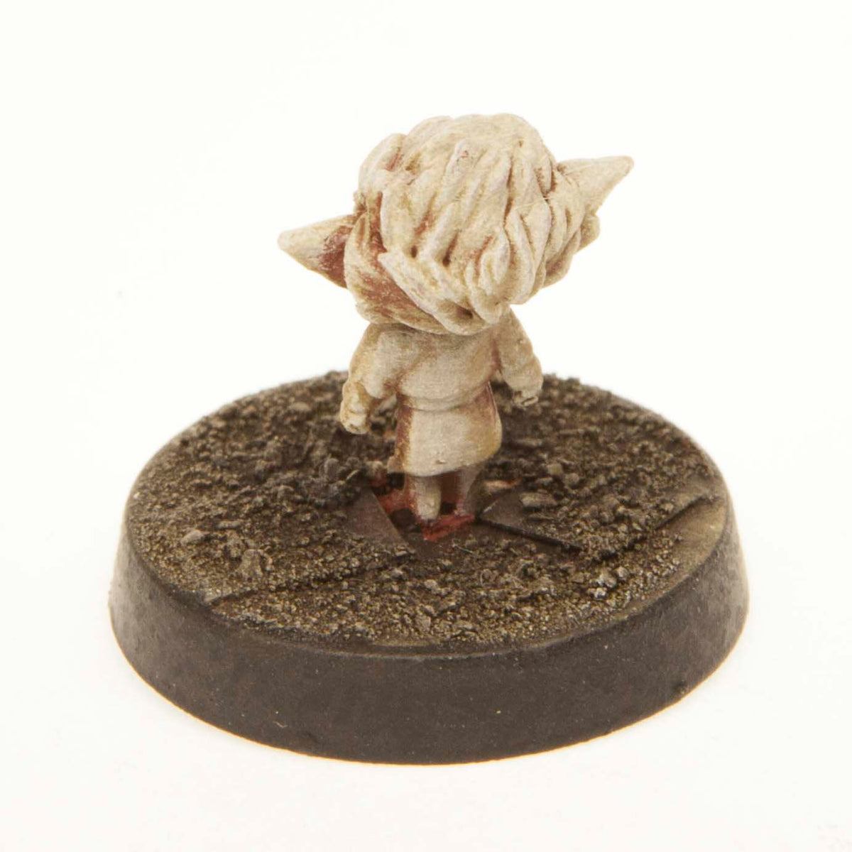 Primed pewter Gnome Baby miniature, 14mm tall, another view