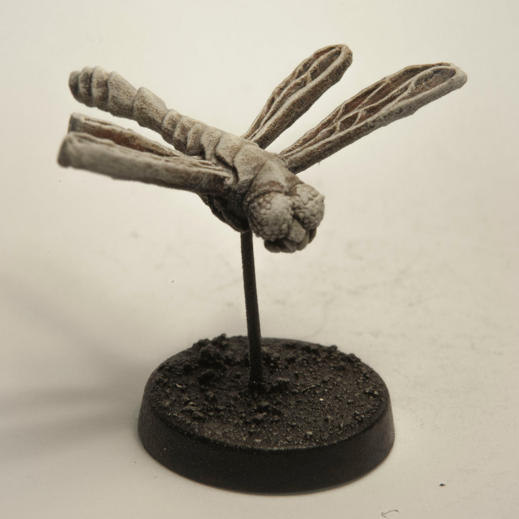 Primed pewter Dragonfly miniature, 30mm long