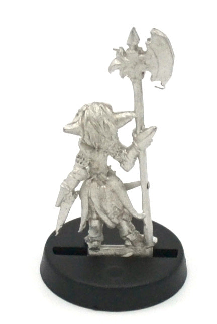 Unpainted pewter Gnome Undead miniature, 30mm tall, another view