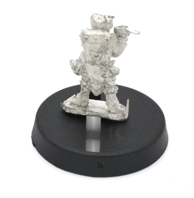 Unpainted pewter Grippli Potion Maker miniature, 15mm tall, another view