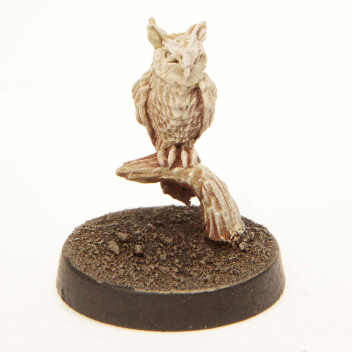 Primed pewter Owl miniature, 20mm tall