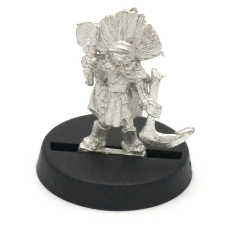 Unpainted pewter Grippli Leader miniature, 17mm tall