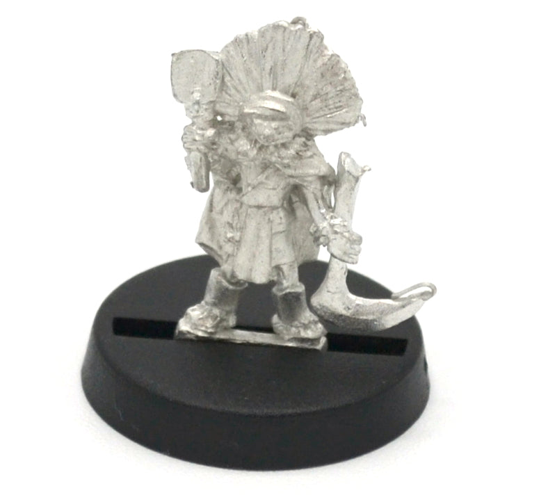 Unpainted pewter Grippli Leader miniature, 17mm tall, another view