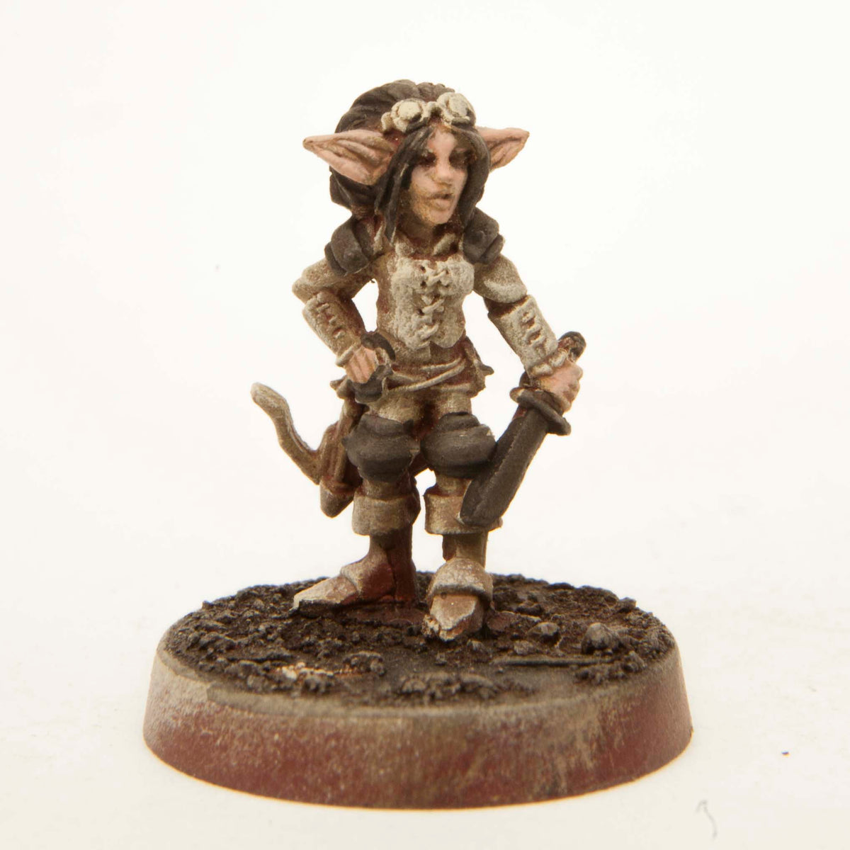 Primed pewter Gnome Scout miniature, 20mm tall
