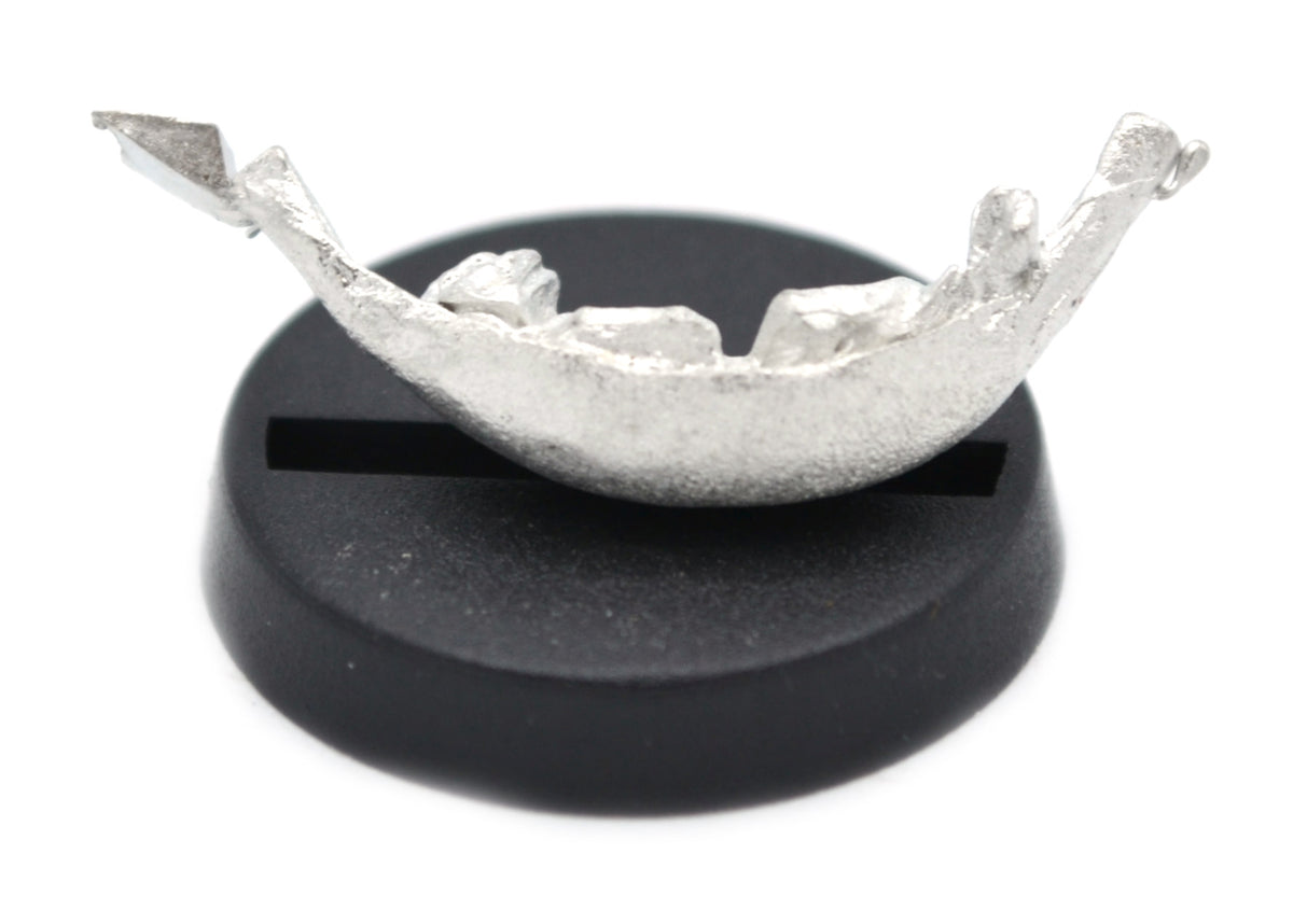 Unpainted pewter Grippli Mahout miniature, 21mm long, another view
