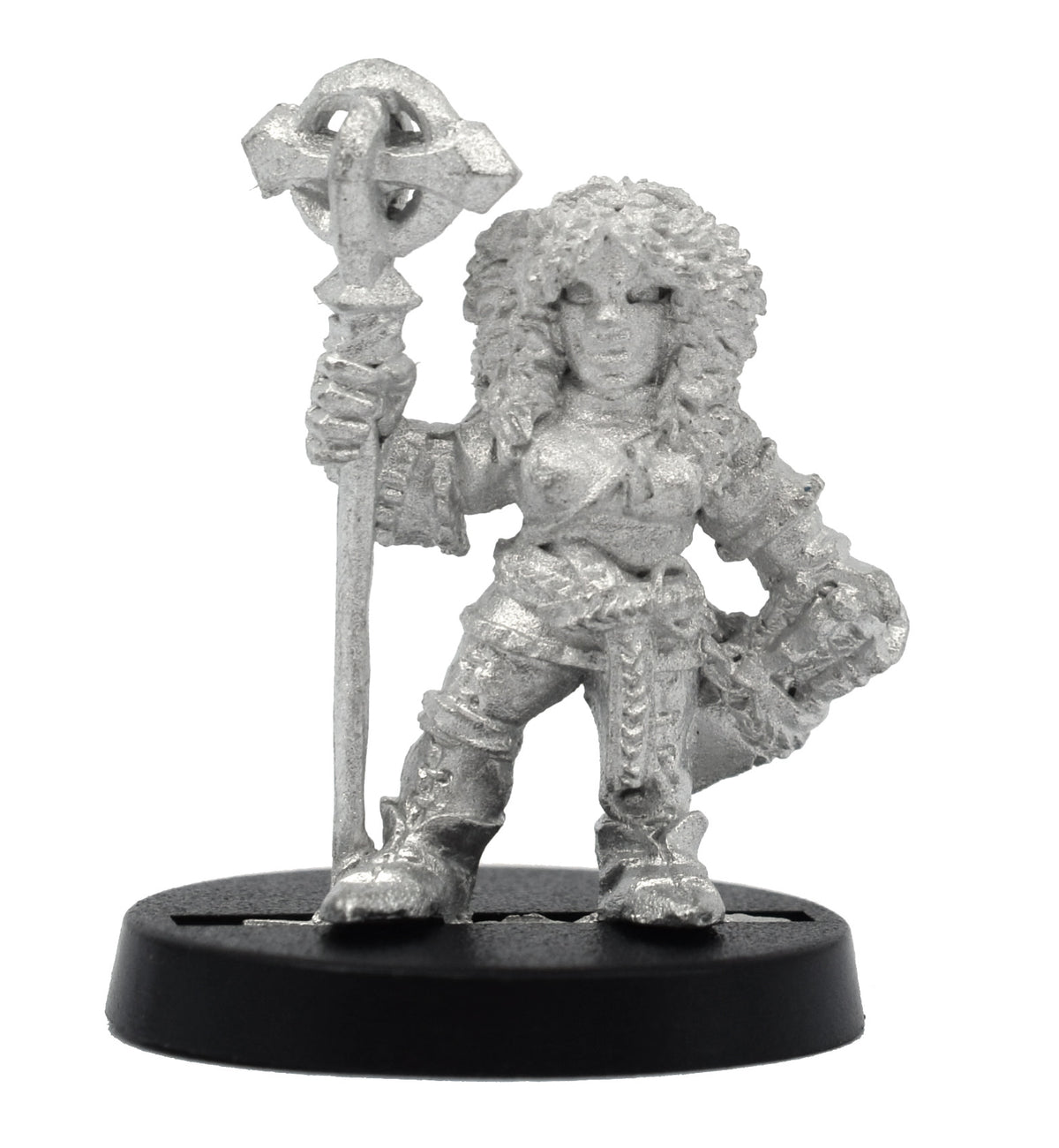 Unpainted pewter Dwarven Wandsmith miniature, 28mm tall