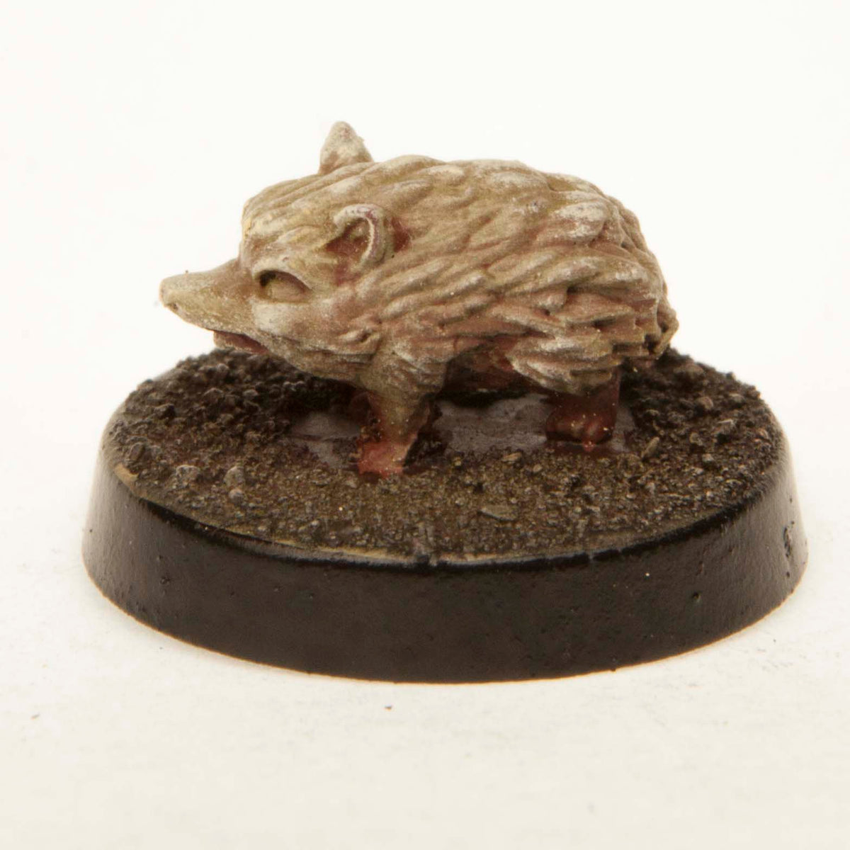 Primed pewter Hedgehog miniature, 7mm tall