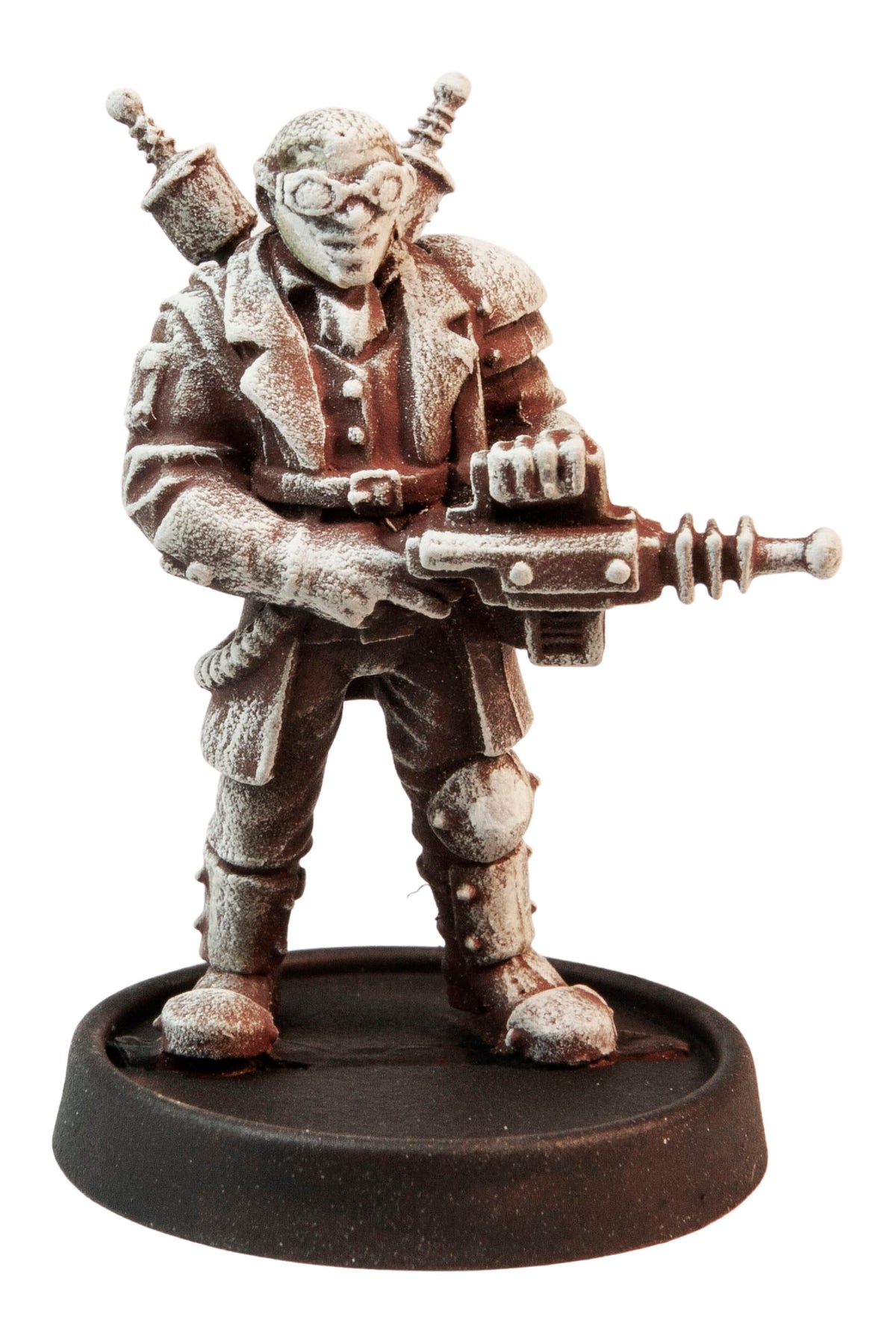 Primed pewter Male Human Mad Scientist miniature, 37mm tall