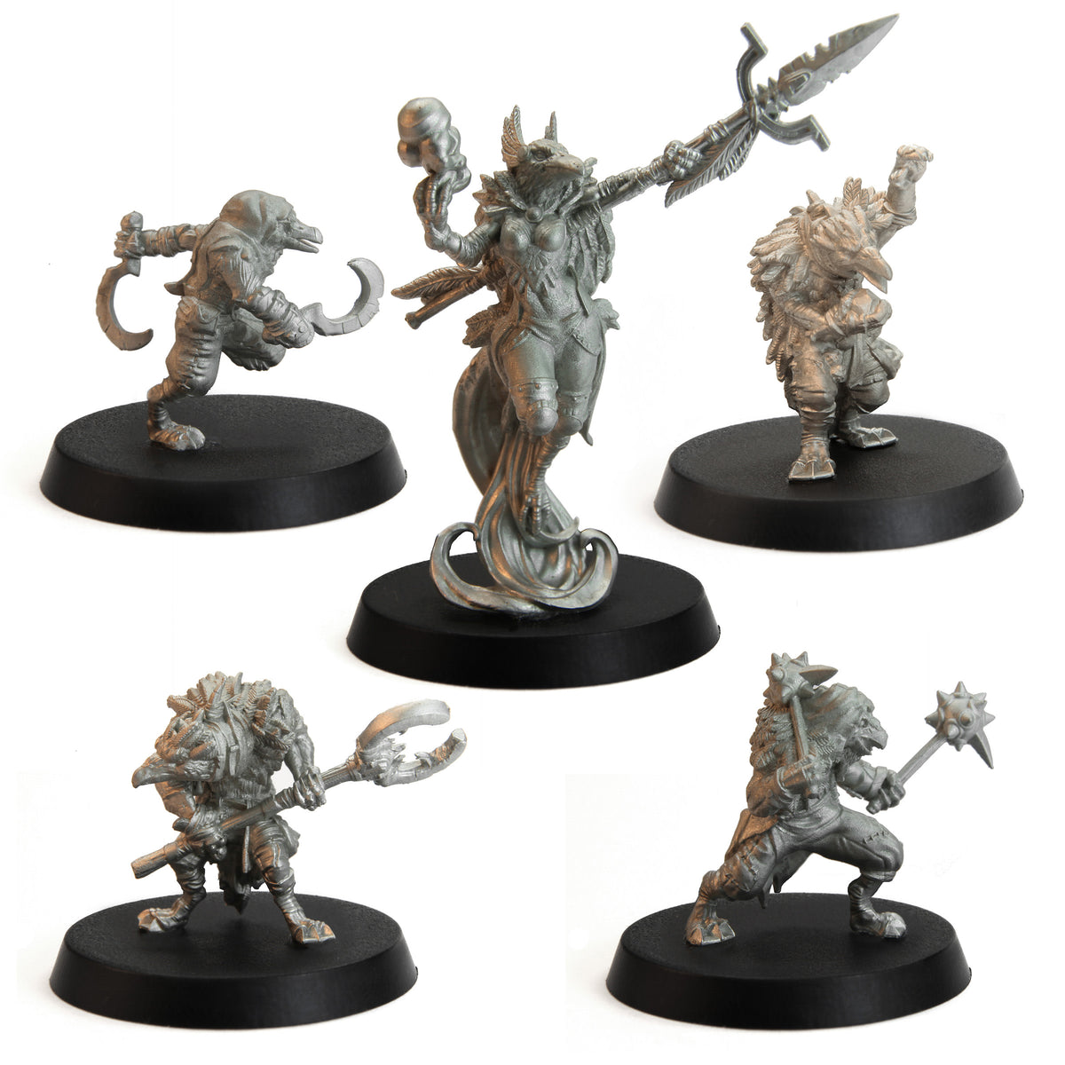 Tytantroll Kenku Set, 28mm Scale, unpainted pewter miniatures