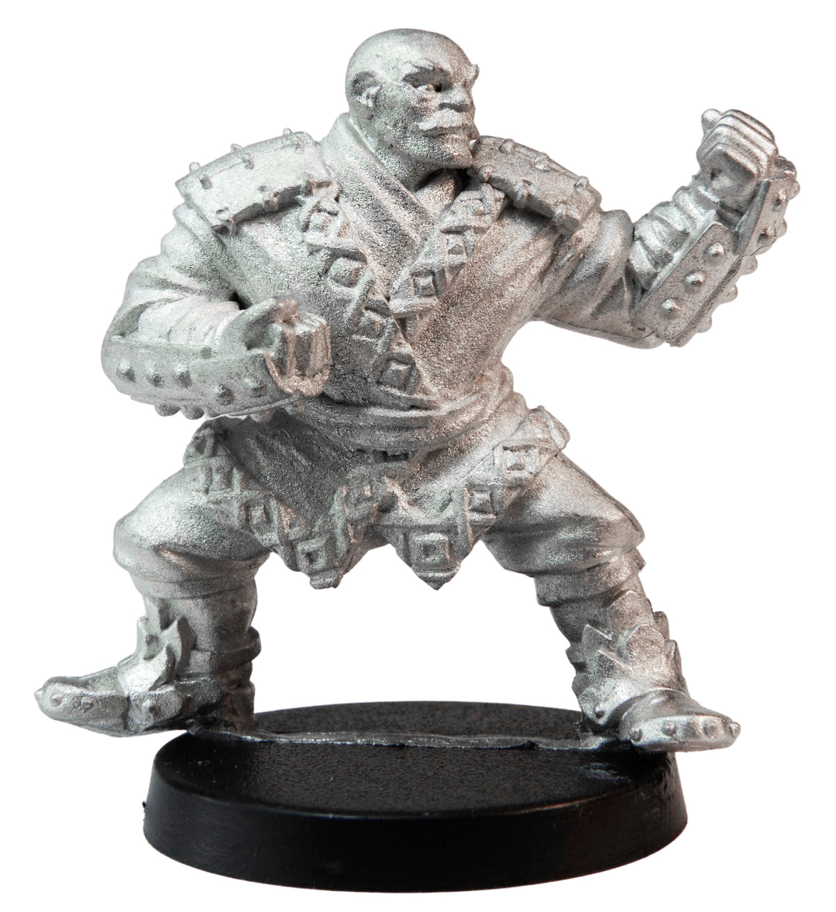 Unpainted pewter Male Human Monk miniature, 36mm tall
