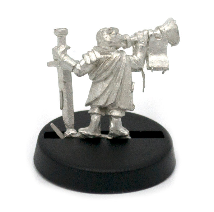 Unpainted pewter Grippli Herald miniature, 15mm tall, another view