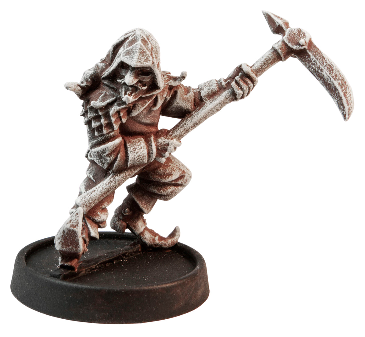 Primed pewter Male Human Jester miniature, 35mm tall