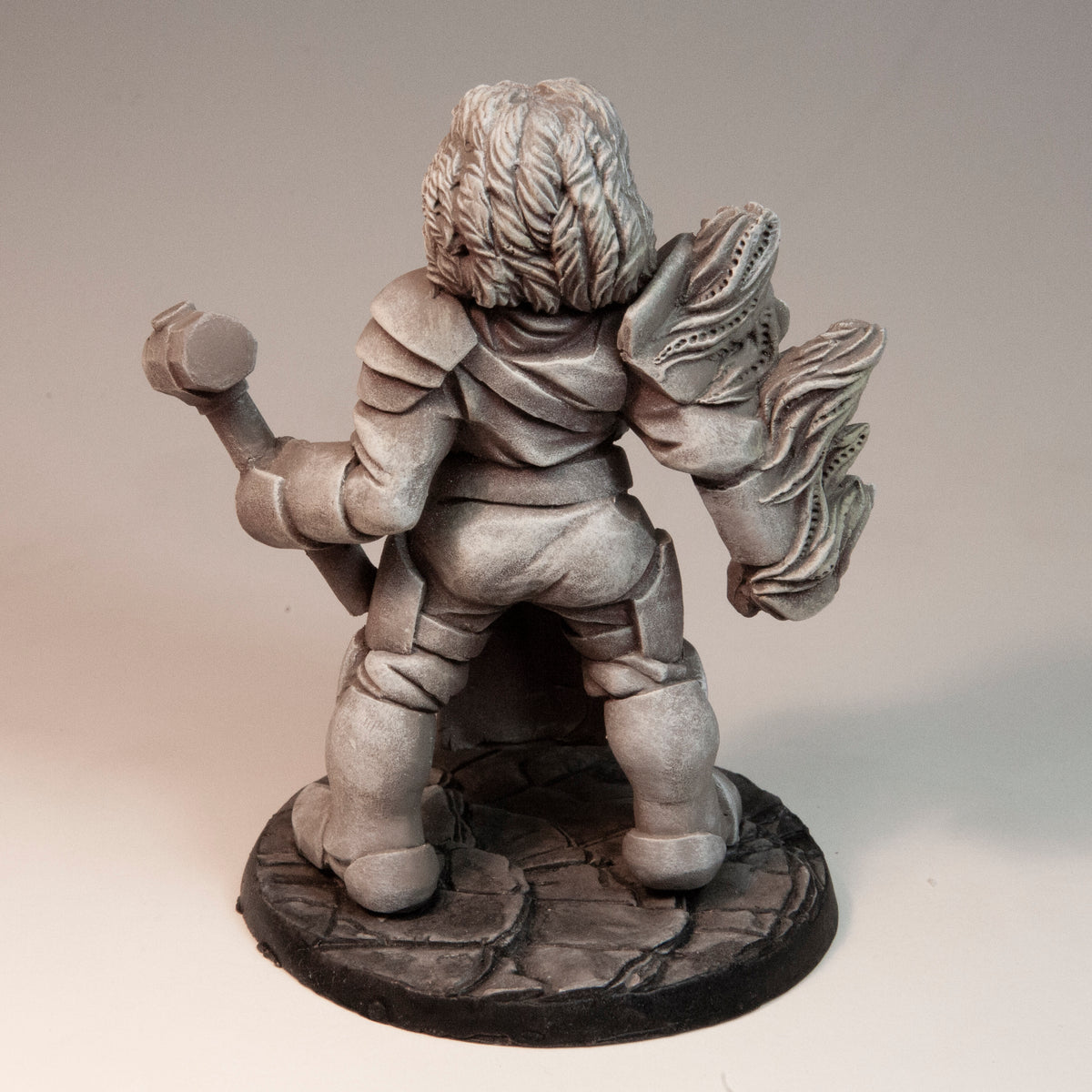 Primed resin Fire Giant miniature, 81mm tall, another view
