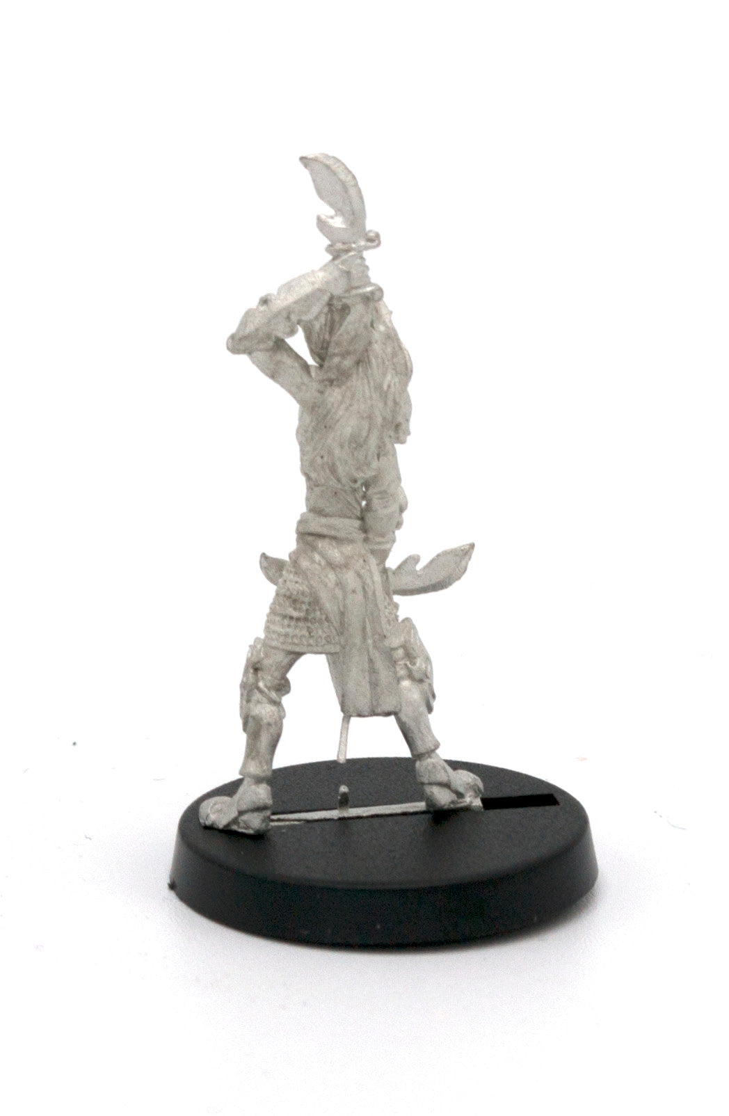 Unpainted pewter Elf Thief miniature, 40mm tall, another view