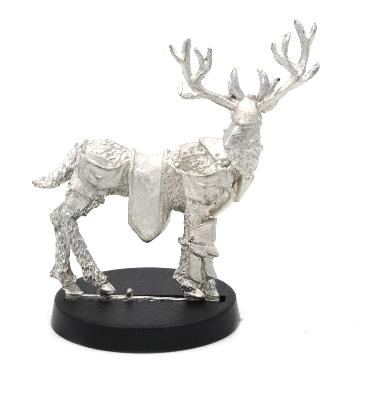 Unpainted pewter Reindeer miniature, 35mm tall, another view