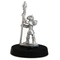 Unpainted pewter Grippli Spearman miniature, 22mm tall