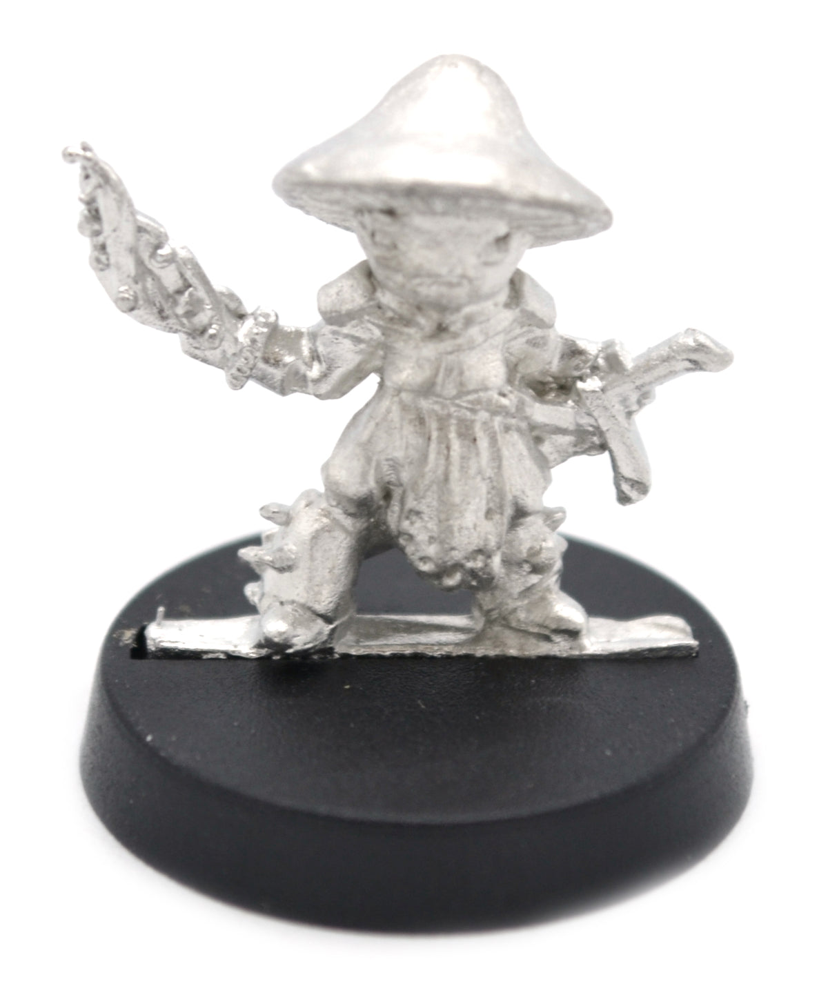 Unpainted pewter Sporeling miniature, 18mm tall, another view