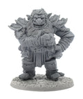 Unpainted resin Troll Captain miniature, 67mm tall, another view
